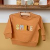 Bruine sweater 'smile' - Vintage almond
